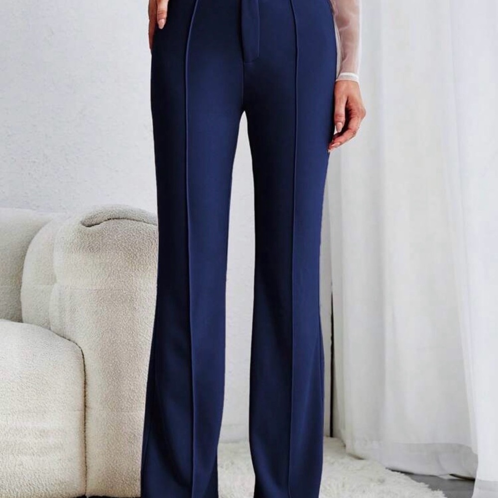 SHEIN Classic Navy Women's Trousers